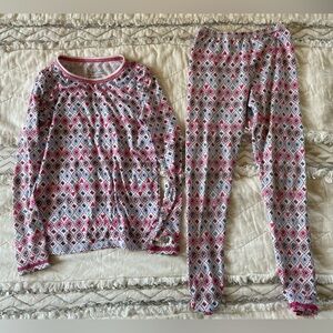 Cuddl Duds ComfortTech Stretch Poly XS Purple Pink Girl Pajamas Base Layer